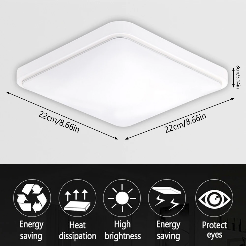 Luces de techo LED modernas 12W blanco cálido luz Natural de techo LED lámpara del Panel redondo de la lámpara para la vida lámparas de habitación accesorio de iluminación