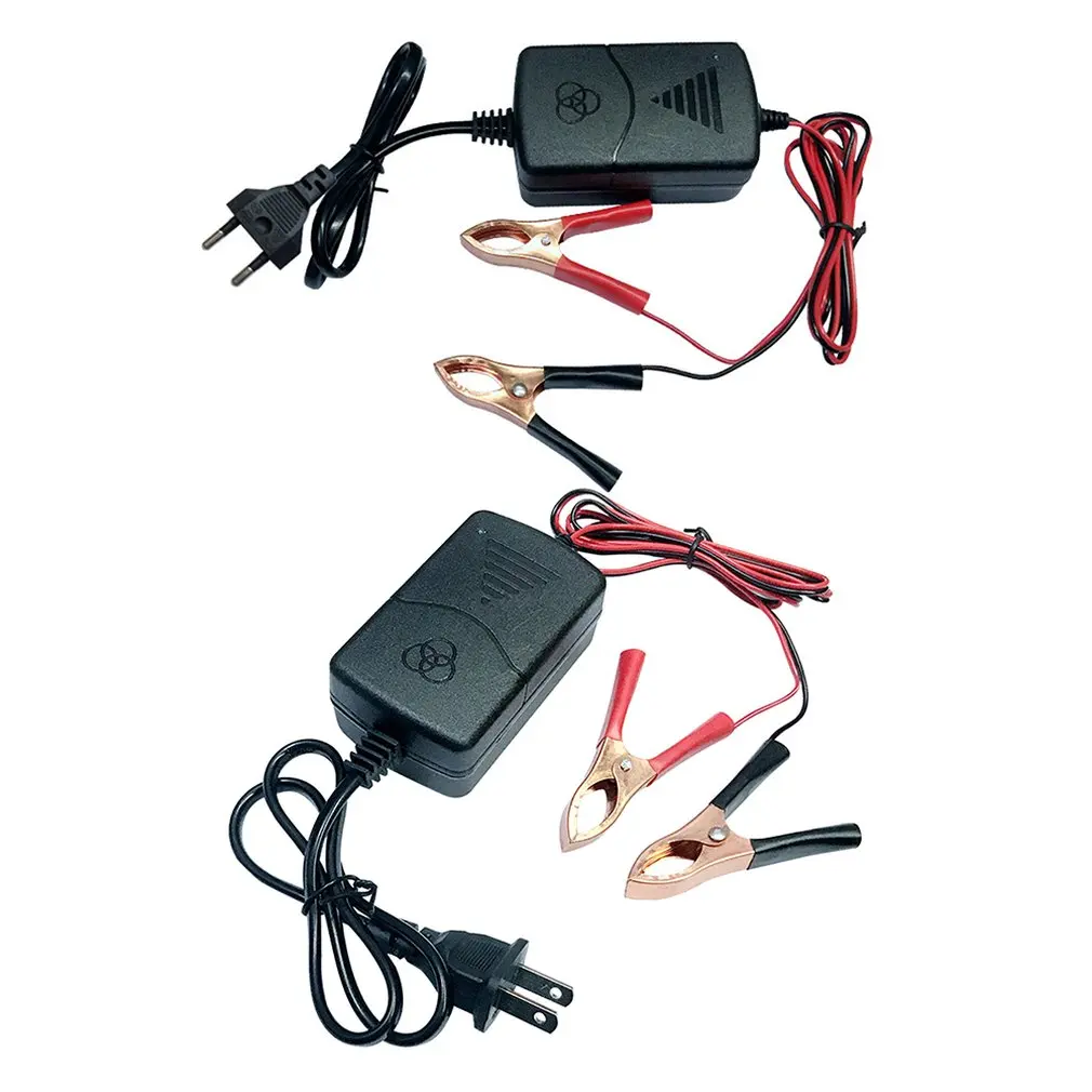 12V1A свинцово Кислотное зарядное устройство 14 4 вольт двойной провод крокодил