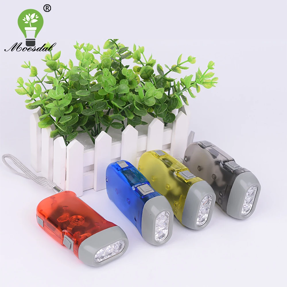 

Super Bright Mini LED Flashlight ABS Material Hand Hand Pressure Self-charge 3LED Transparent Portable Emergency Mini Flashlight