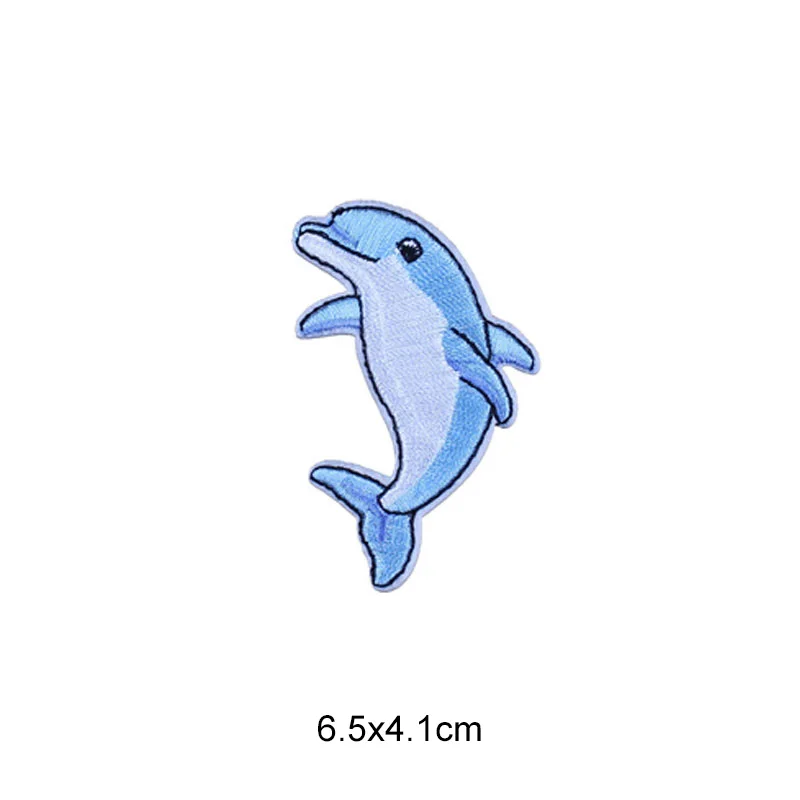 Нашивка с акулой вышитая нашивка термоклейкие приспособления рыба коралл