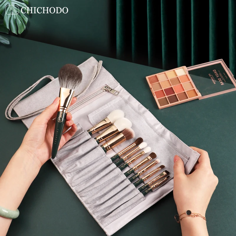 Кисть для макияжа CHICHODO серия косметических кистей с зеленым облаком
