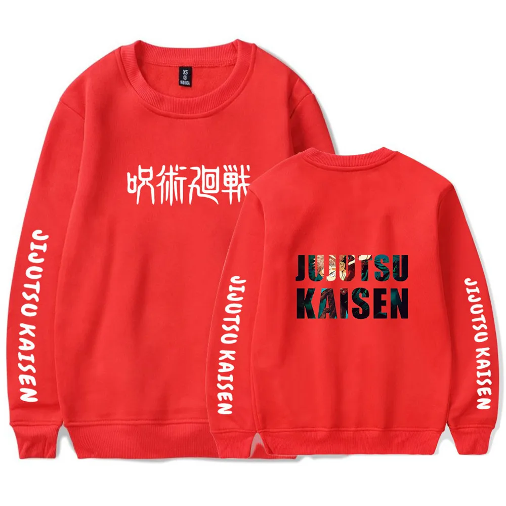 

Jujutsu Kaisen Pullover Japan Satoru Gojo Print Unisex Loose Oversize Clothing Warm Sweatshirts Cartoons Casual Tracksuit