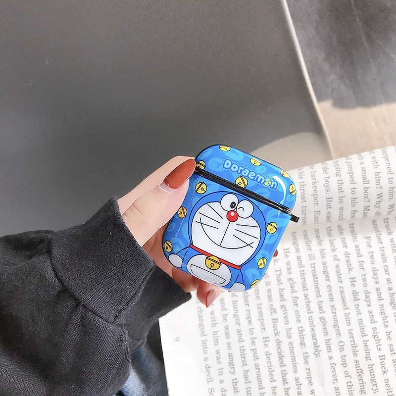Чехол для наушников Аниме Doraemon machine чехол AirPods 1 2 мягкий силиконовый беспроводных