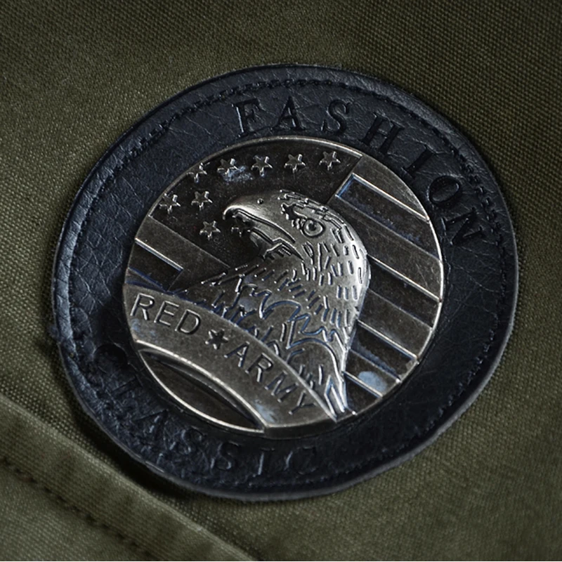 

Men's Jacket Coat Pure Cotton Autumn Winter Military Multiple Pockets Casual Bomber Jackets Men Clothing Outwear 3XL BF1620