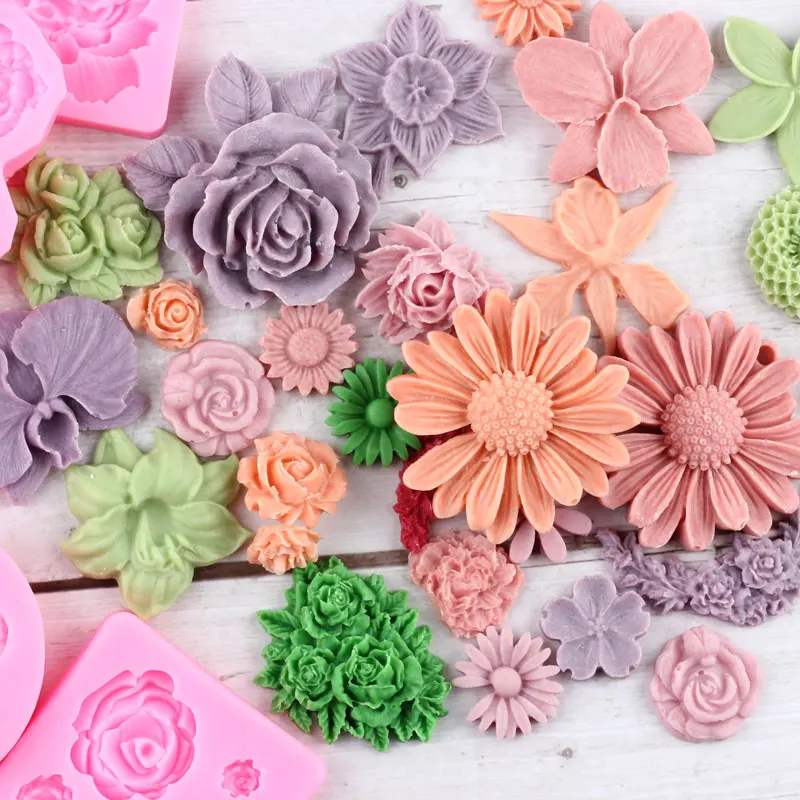 

Силиконовая форма для цветов инструменты для украшения тортов из мастики, Формы для кексов, формы для выпечки «сделай сам», для сладкой глин...