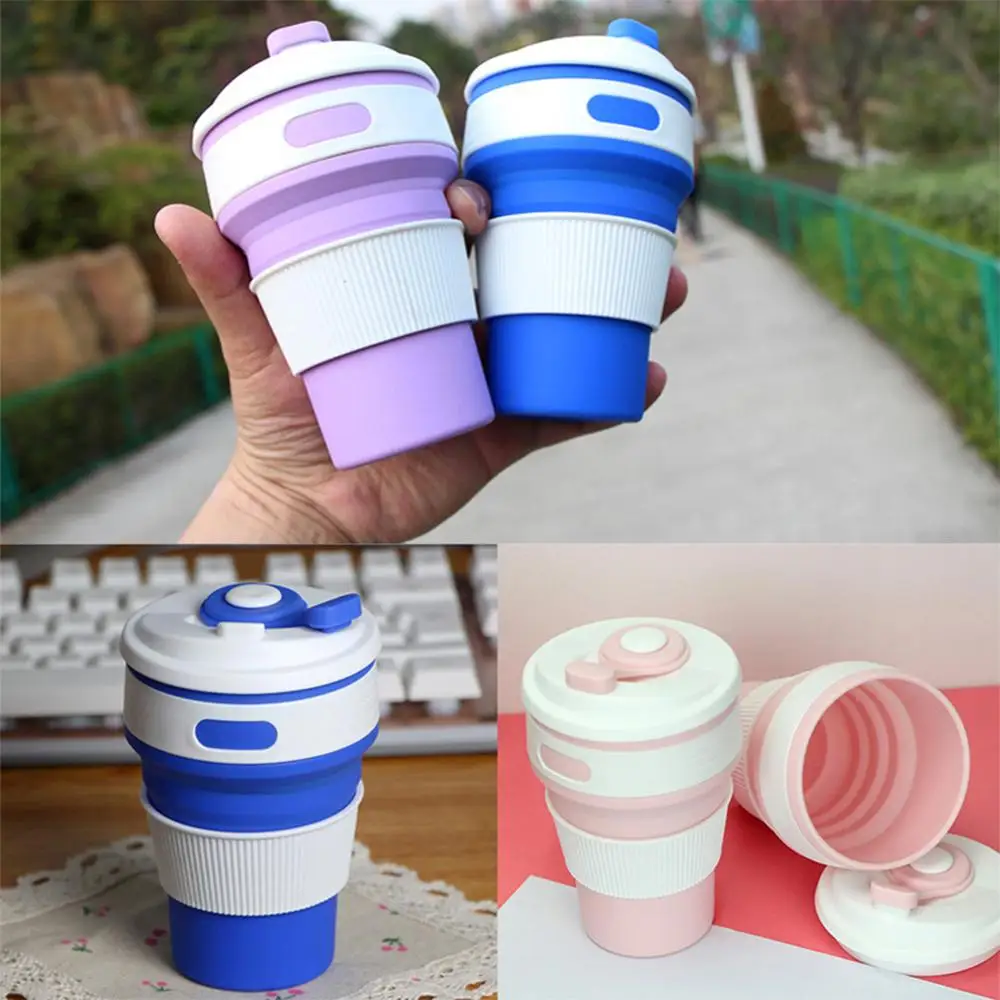 

350ML Creative Custom Gift Silicone Folding Coffee Cup Foldable Silicone Cup Silicone Telescopic Cup Water bottle