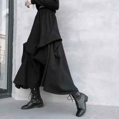 Женская Асимметричная юбка с эластичной резинкой на талии весну и лето 2020 |