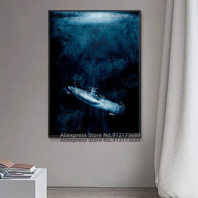 Немецкий тип VII U-лодка или подводная лодка путешествия Картина на холсте