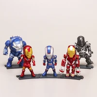 5pcsset avengers super hero ironman marvel model 10cm marvel iron man action figure toys