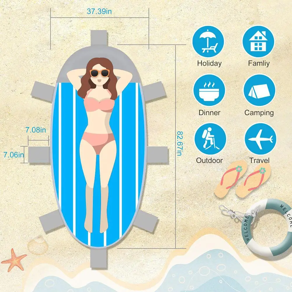 Водонепроницаемая пляжная подстилка наружный портативный коврик для пикника и