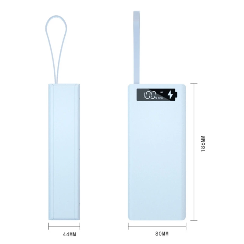 

Detachable QC3.0 PD LCD Display DIY 16x18650 Battery Case Power Bank Shell Box