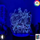 Аниме светодиодный светильник Атака Титанов, обои для детской спальни, украшение для детской, подарок на день рождения, манга, АОТ, Атака Титанов, 3d лампа