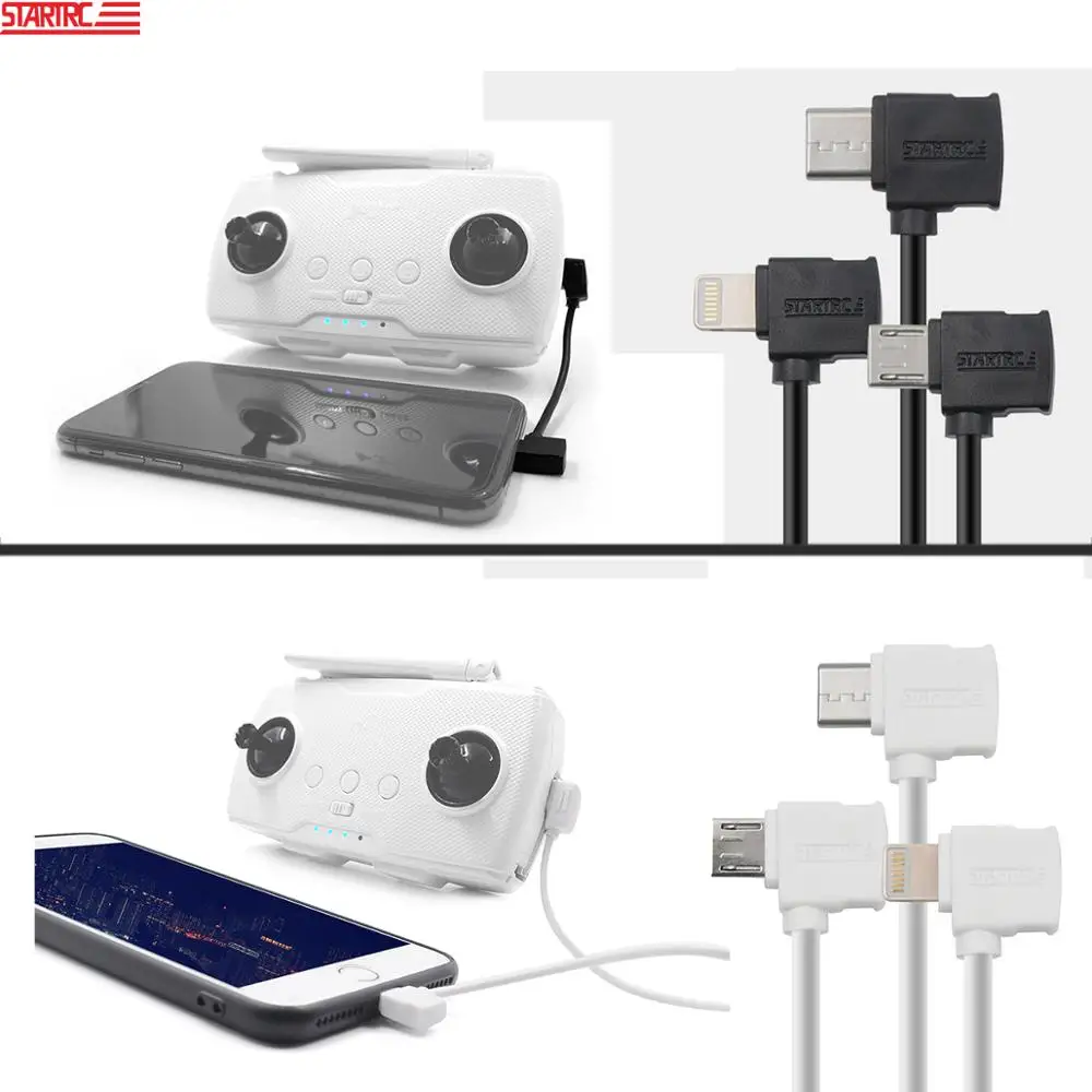 Кабель STARTRC Micro IOS Type C OTG кабель для передачи данных и 10 см/30 см дрона Hubsan Zino