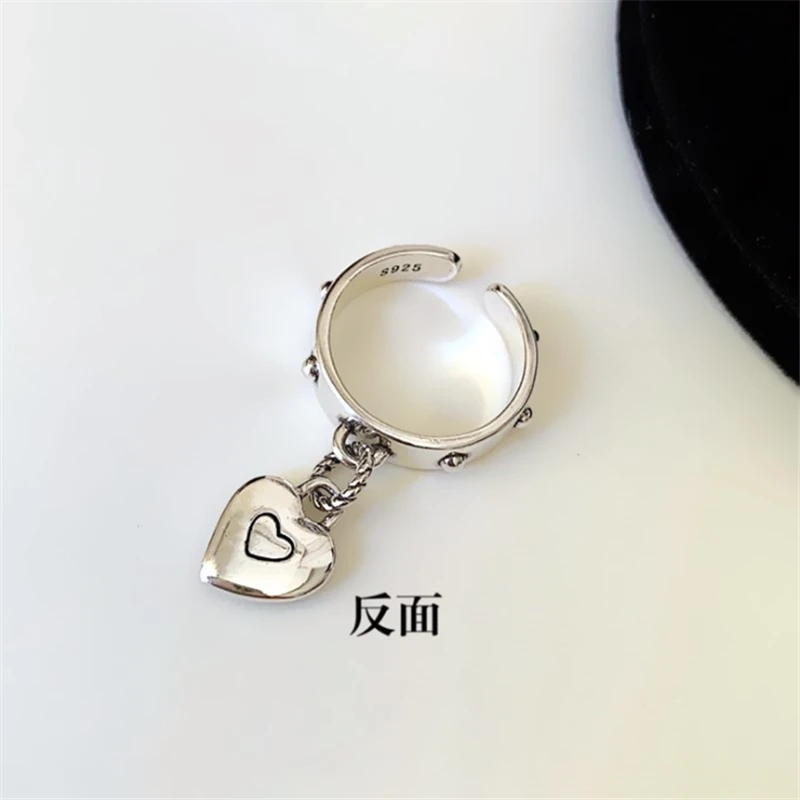 Корейские модные женские стильные кольца в форме сердца стиле панк-рок