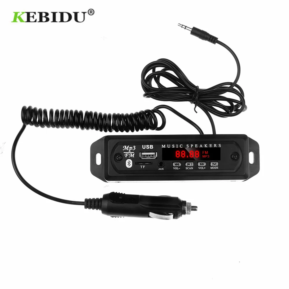 KEBIDU 12V Bluetooth MP3 Decoder Board USB TF FM Radio Player Module 3.5 mm AUX Audio Wireless Car kit | Электроника