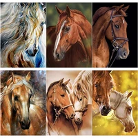 new 5d diy diamond painting full square round drill steed diamond embroidery landscape cross stitch home decor manual art gift