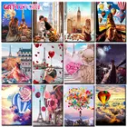 Картина по номерам для взрослых GATYZTORY, воздушный шар, пейзаж, масляные краски сделай сам, ручная роспись, украшение для дома, настенное украшение, подарок