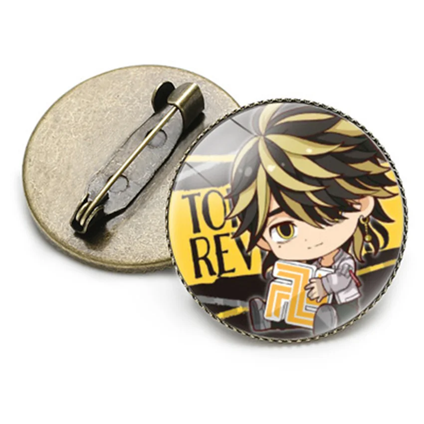 

Takerlama Tokyo Revengers Cosplay Badge Brooch Pin Manjiro Ken Takemichi Hinata Atsushi Chibi Pins Anime Props Accessories