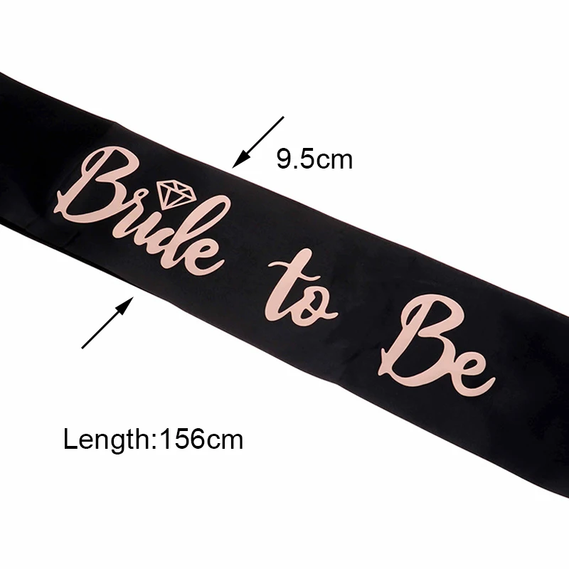 

Wedding Decorations Rose Gold Team Bride To Be Satin Sash Bride Veil Headband Bridal Shower Decor Bachelorette Party Decorations