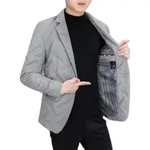 Blazer de moda para hombre, traje con forro polar y botones gruesos, Color sólido, con bolsillo para puerta en tres ColorsM 3XL, Otoño/Invierno (2)