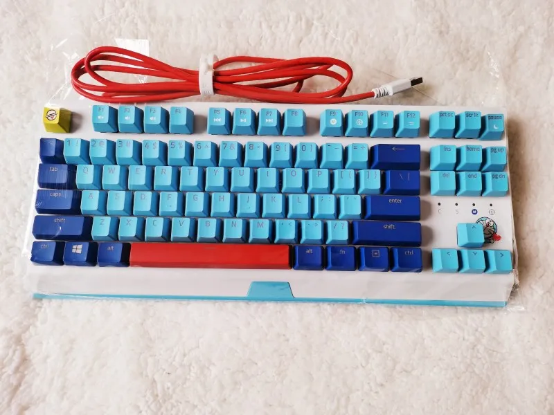 Original Razer Doraemon 50th Anniversary Limited edition gaming Keyboard game office wired backlight mechanical keyboard