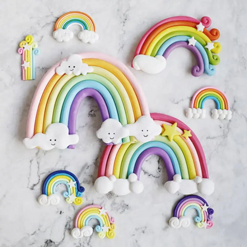 

Rainbow Unicorn Cake Topper Decor Birthday Cake Baby Shower Party Unicornio Birthday Cupcake Topper Decoative Wedding Cake Decor