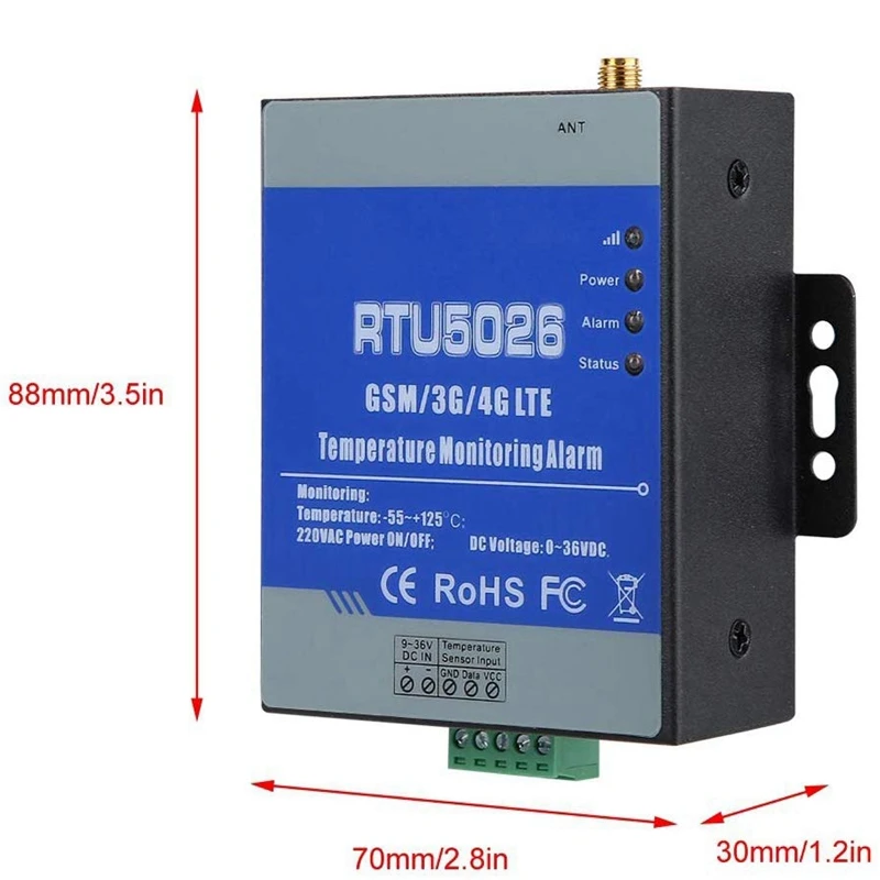 Сигнализация с отключением питания RTU5026 2G GSM сигнализация контролем температуры