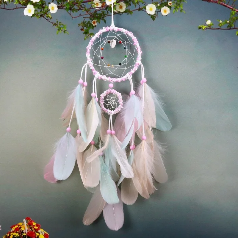 

Nordic Dream Catcher Wind Chimes Home Decoration Wall Hanging Girls Bedroom Ornament Bells Balcony Garden Ornament Birthday Gift