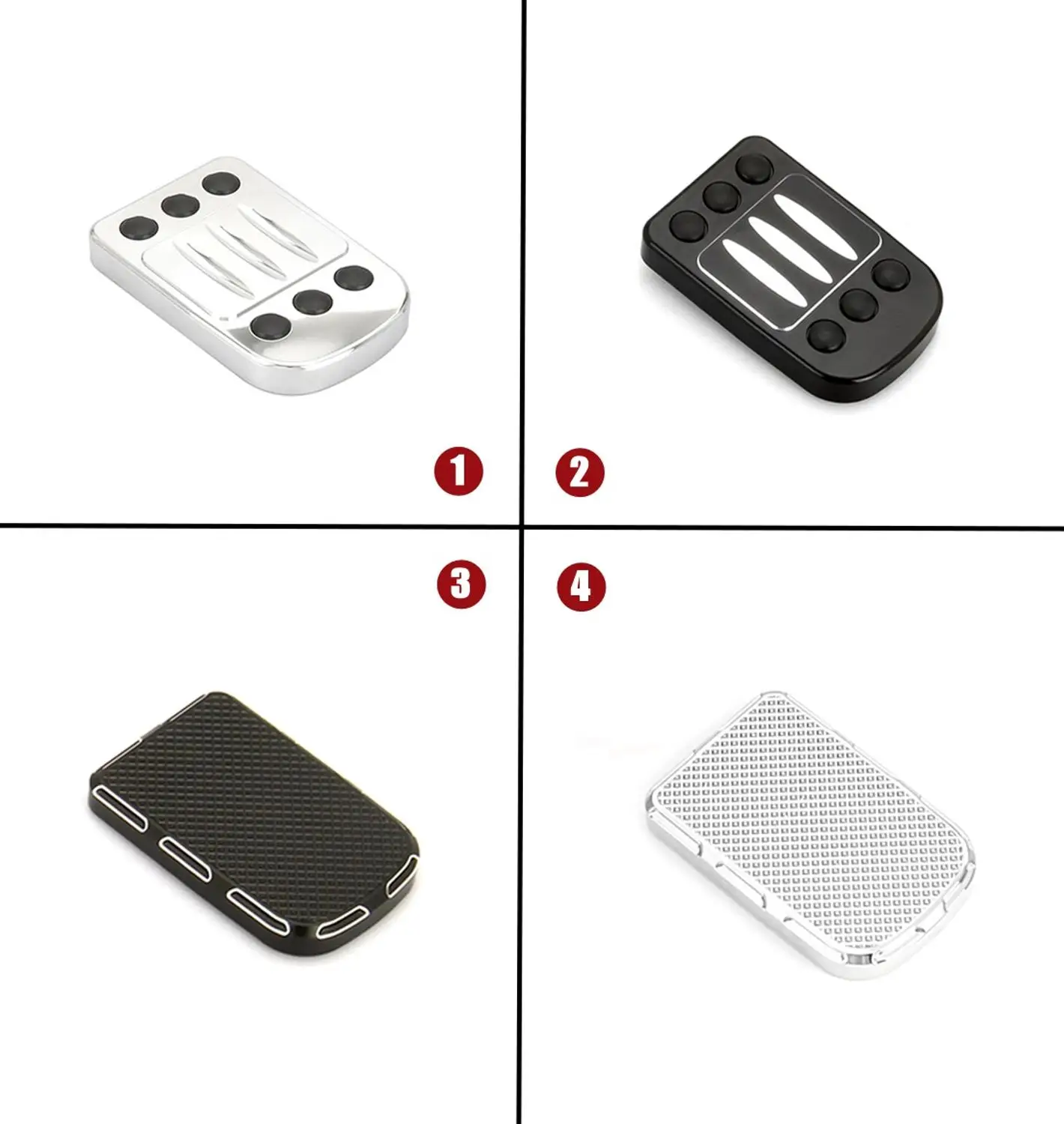 

Черная хромированная крышка педали тормоза cnc для harley Street Glide FLHX FLHR FLTR FLHT