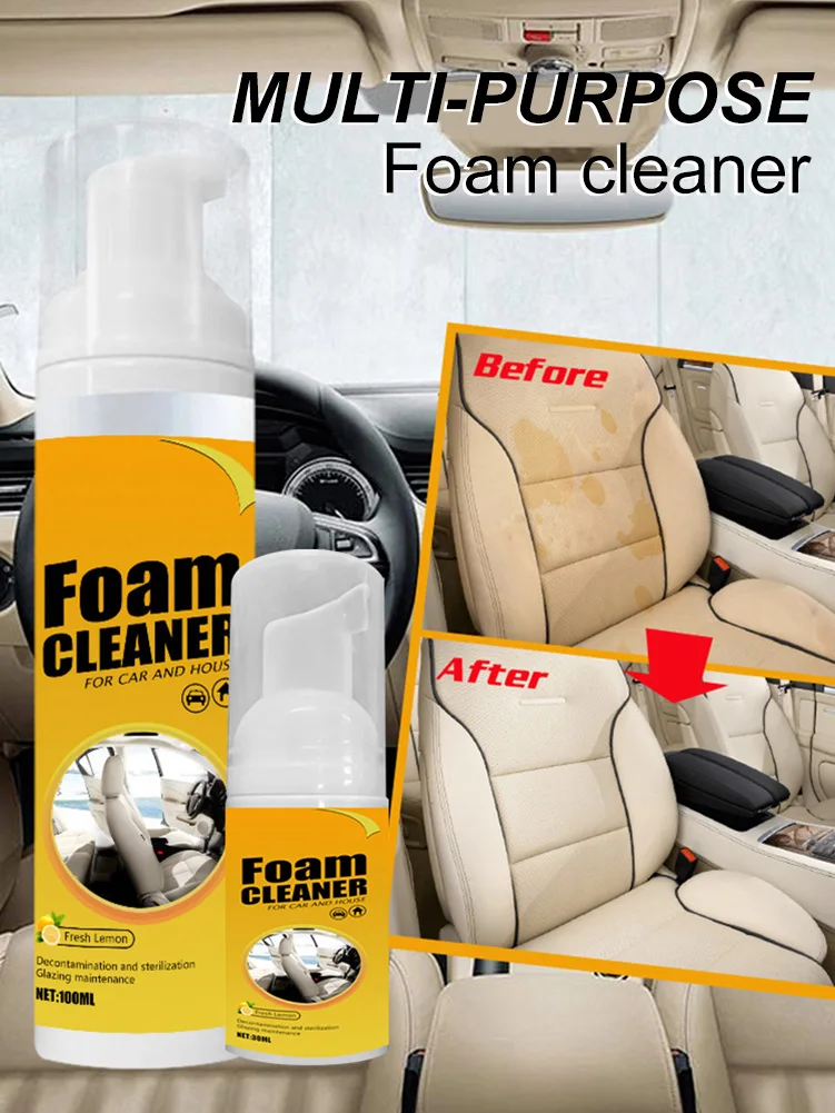 

100ml Multi-purpose Foam Cleaner Anti-aging Cleaning Automoive Car Interior Home Cleaning Foam Cleaner Home Cleaning Foam Spray