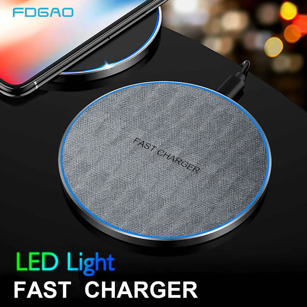 

30W Qi Wireless Charger for IPhone 12 11 Pro XS X XR 8 Induction Type C Fast Charging Pad for Samsung S20 S10 Xiaomi Mi 10 9