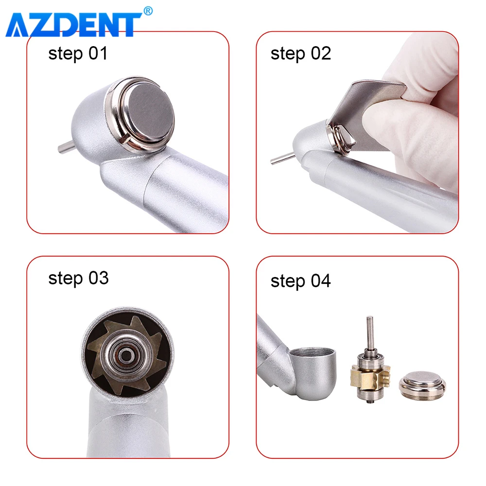 AZDENT Dental 45-градусный светодиодный высокоскоростной наконечник электронный