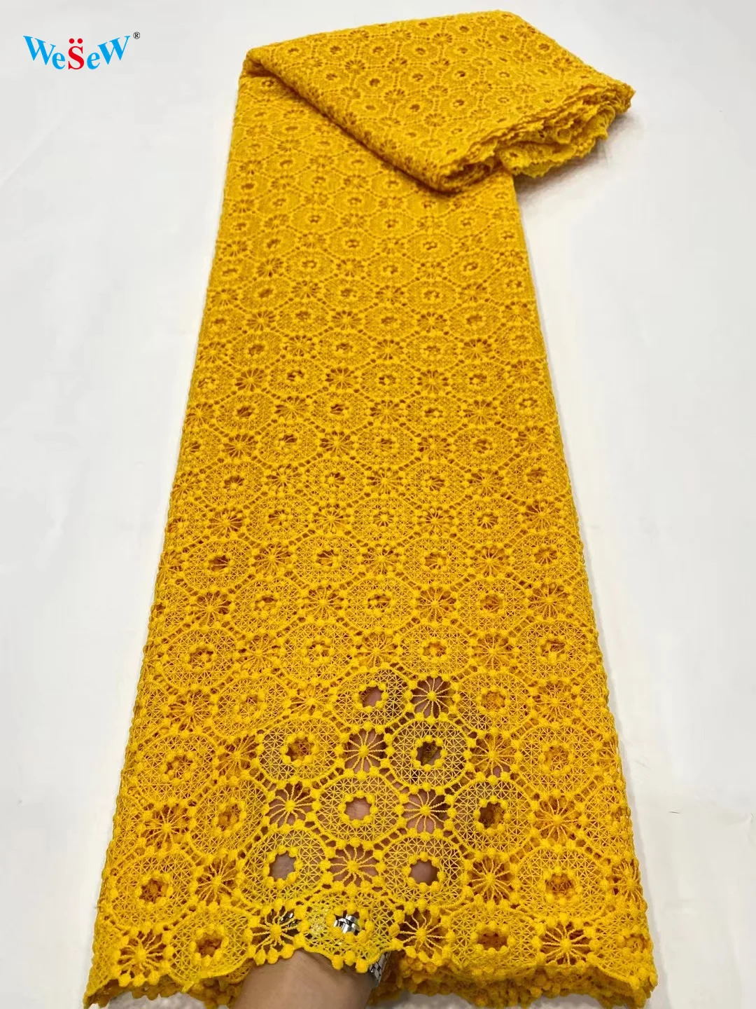 

5 ярдов, африканская кружевная ткань из гипюра для домашнего пошива платья, кружевной материал двора DPG25