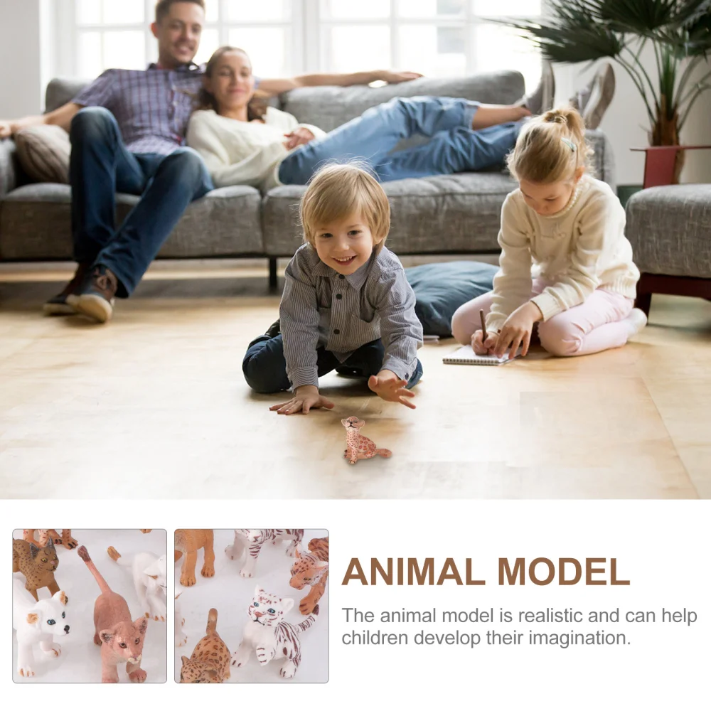 

11pcs Wild Animal Model Leopard Decoration Kid's Animal Toy(Mixed Style)