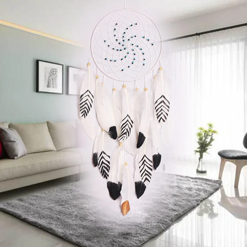 

Asibikaashi Indian Style Dream Catchers 20cm Round Metal Ring Circle Wall Hanging Dreamcatchers Home Decor Ornaments MS8075