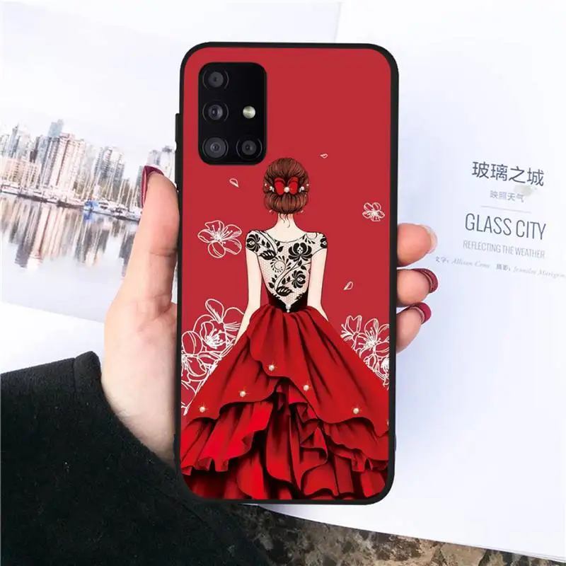 

Dress wedding girl Phone Case For Samsung galaxy S 7 8 9 10 20 edge A 6 10 20 30 50 51 70 note 10 plus