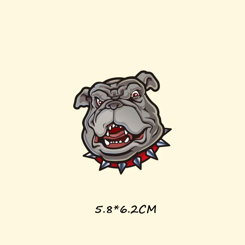 Наклейка на одежду с изображением бульдога домашних животных|Принадлежности для