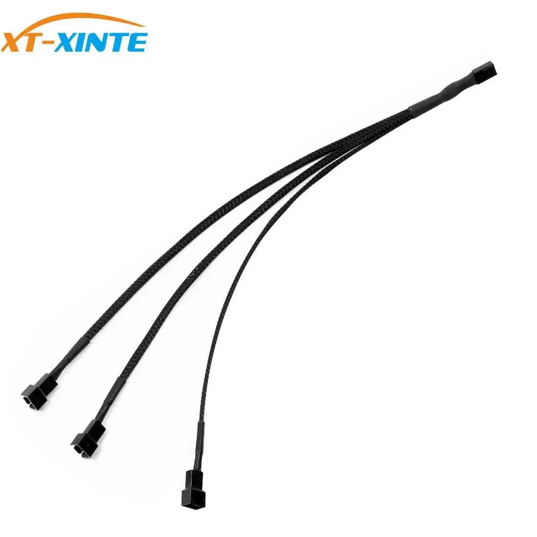 

XT-XINTE 12V 3 Pin Fan PWM 1 to 3 Way Power Supply Extension 30CM Cable Splitter Port Multiplier PC Computer Cooling 22AWG Wire