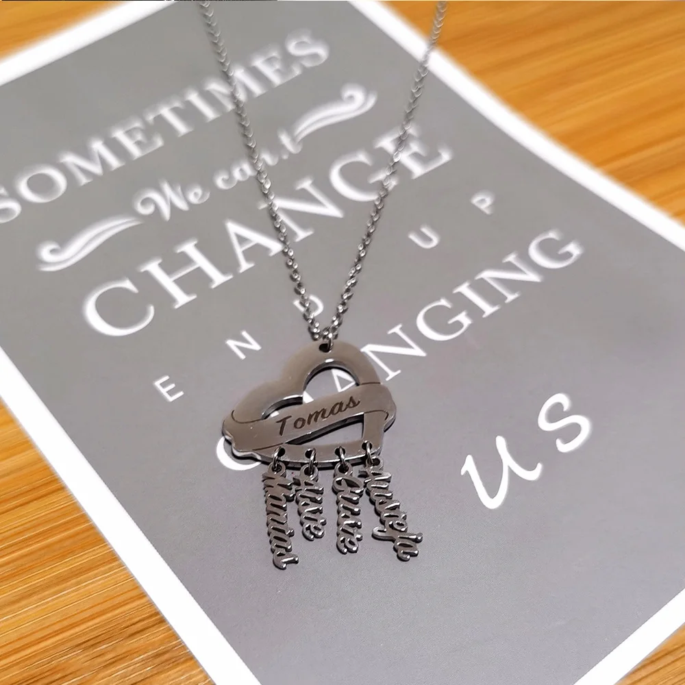 FYW персонализированное ожерелье из нержавеющей стали с буквенным именем и