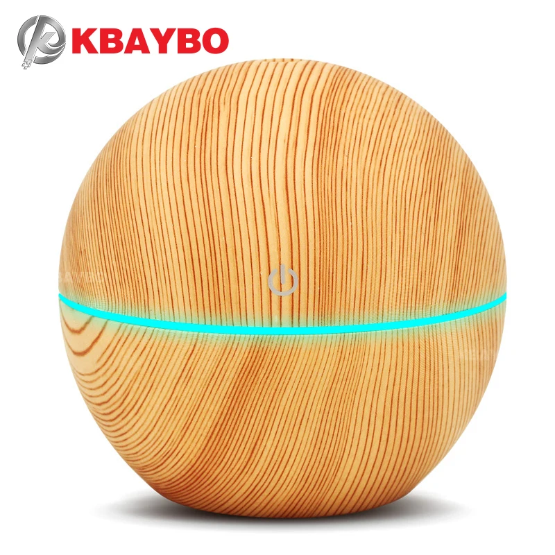 

KBAYBO 130ml Ultrasonic Air humidifier Electric Aromatherapy Essential Oil USB Aroma Diffuser cool mist maker 7 color light