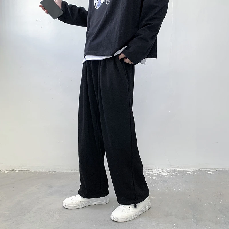 

Men's solid color casual pants Korean style fashion loose Harajuku street wear leggings sports pants men's straight pants