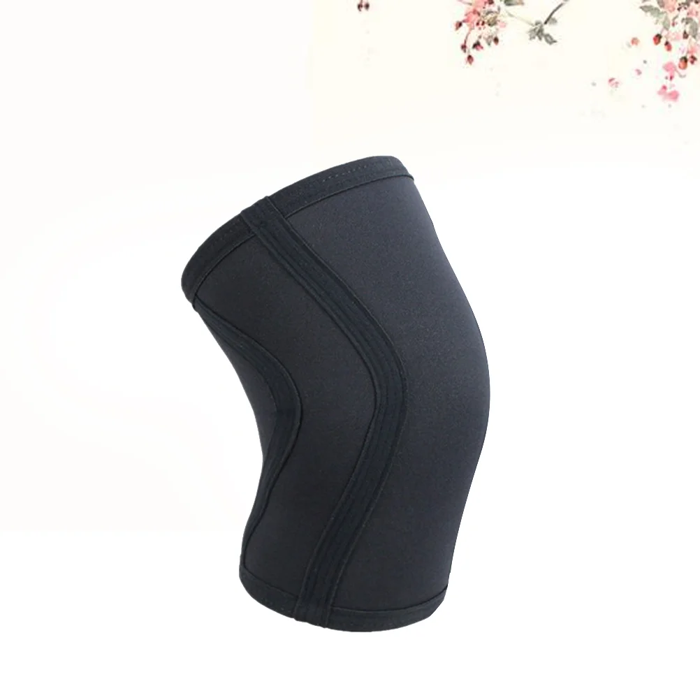 

1pcs Thickened Gym Knee Protector Weightlifting Knee Supportive Pads for Man Woman (Black Size)