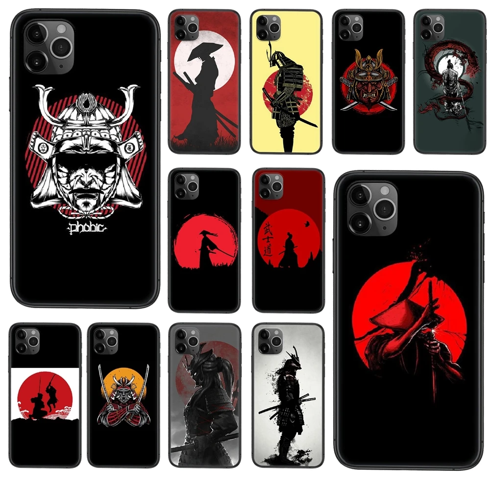 Черный чехол для телефона мягкая японская маска ниндзя самурая Huawei Honor 8A 8C 8X 9 9A 9I 9X