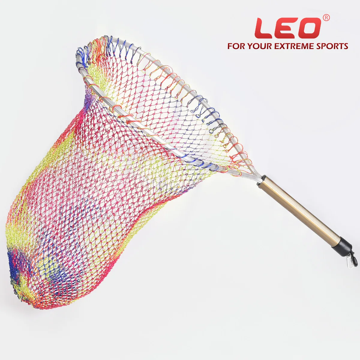 Рыболовная сеть LEO плетеная грубая из алюминиевого сплава с отверстиями ручное