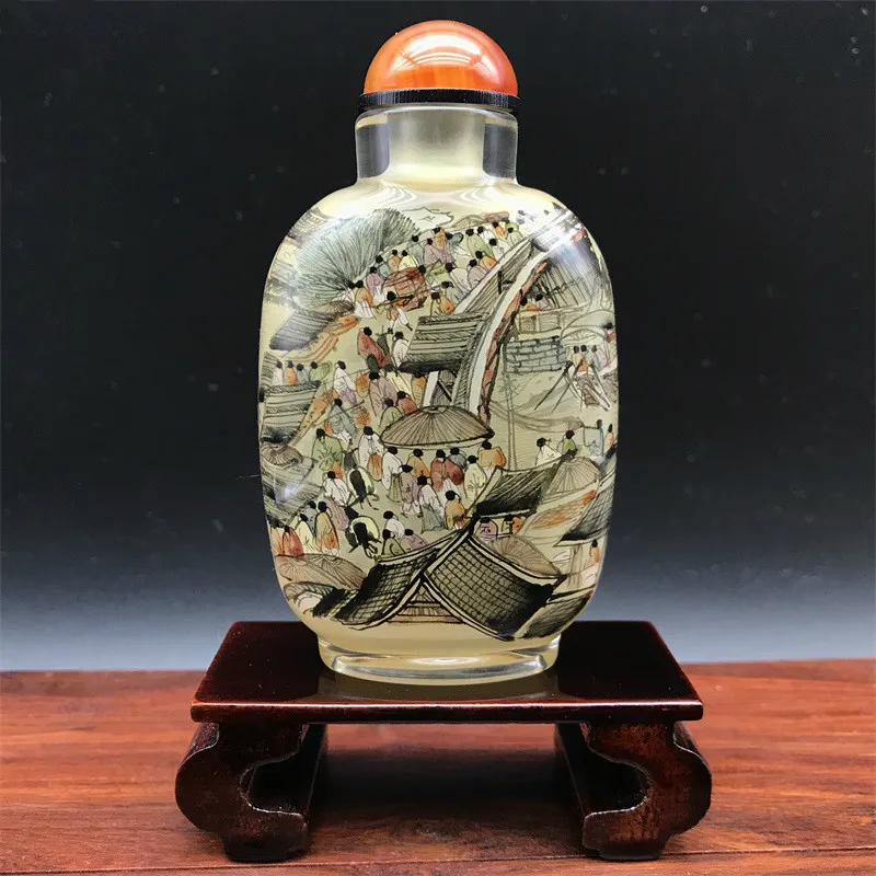 

Bottle drawing snuff bottle pure hand drawing Chinese characteristic handicraft