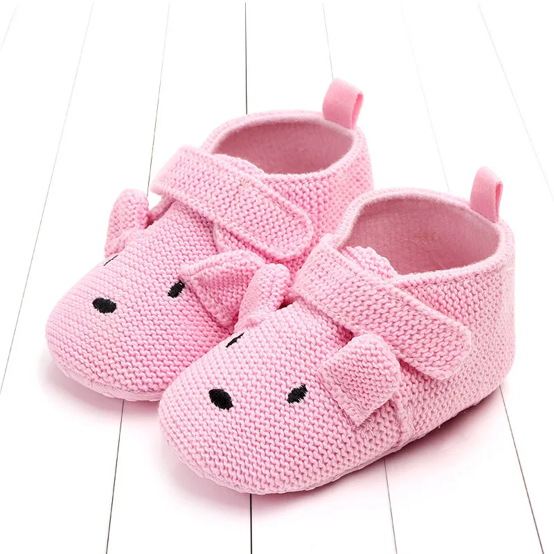 

2020 New Arrival Toddler Newborn Baby Boys Girls Animal Crib Shoes Infant Cartoon Soft Sole Non-slip Cute Warm Animal Baby Shoes