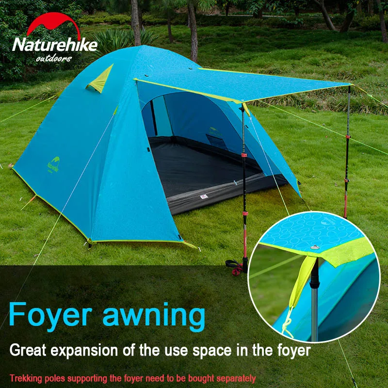 Kaufen Naturehike P Serie Verbesserte Doppel Schicht Im Sonnencreme Anti-Uv Camping Zelt Familie Reise Picknick Zelt Für 2 3 4 Personen