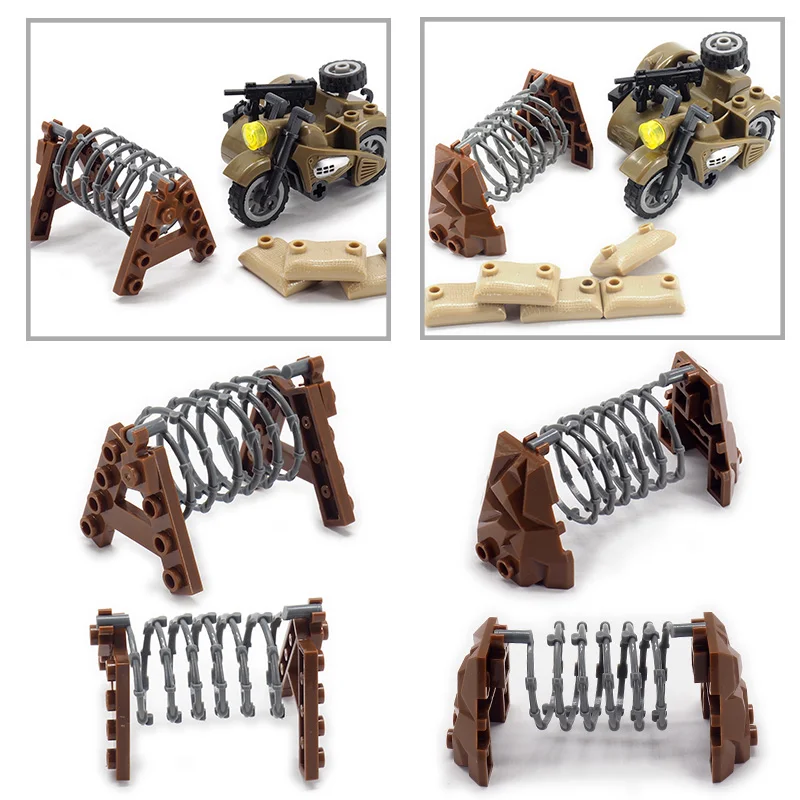 Военный Город путь строительные блоки Блок препятствий модель Moc совместимый вид