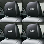 Универсальный чехол на подголовник для Peugeot 206, 207, 208, 306, 307, 308, 407, 408, 508, 2008, 3008, аксессуары для салона