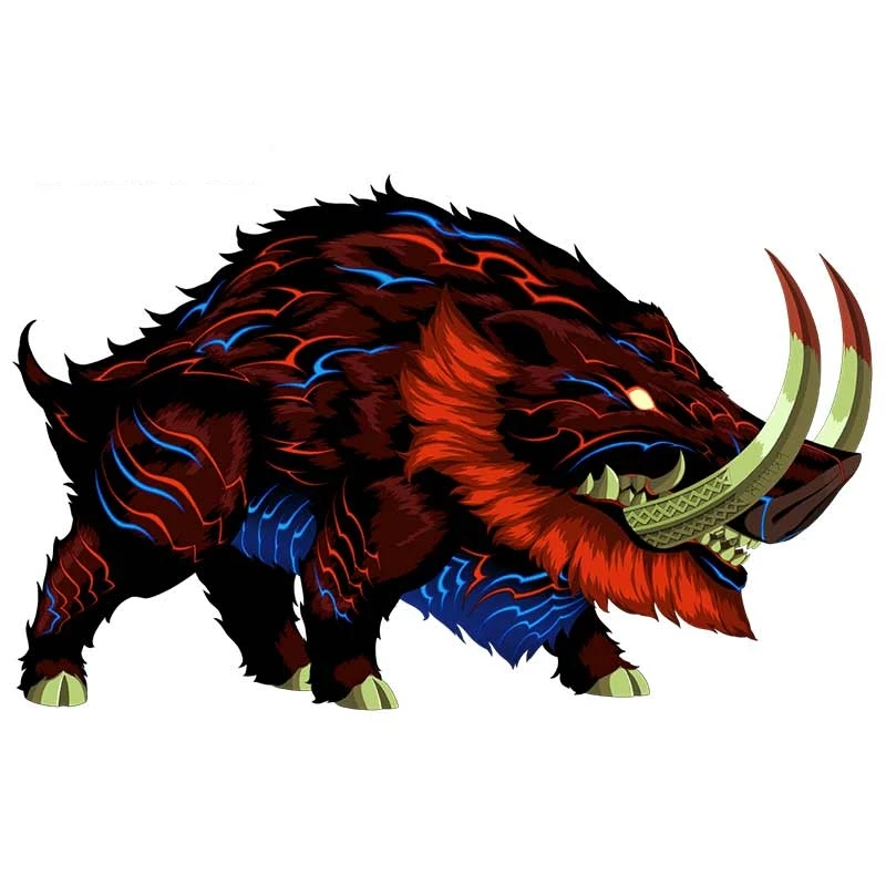 Креативные и жесткие красочные наклейки на автомобиль демон кабан ПВХ модные